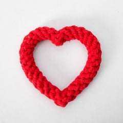 Heart Chewing Toy - Rope Knotted, 5.5in. - WoofExpert