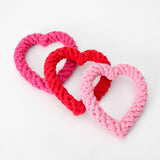 Heart Chewing Toy - Rope Knotted, 5.5in.
