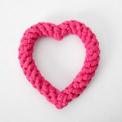 Heart Chewing Toy - Rope Knotted, 5.5in. - WoofExpert