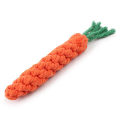 Carrot Chewing Toy - Rope Knotted, 9in. - WoofExpert