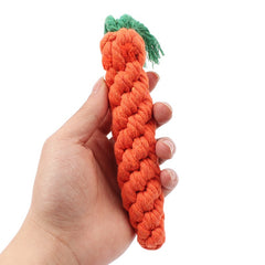Carrot Chewing Toy - Rope Knotted, 9in. - WoofExpert