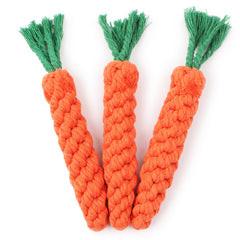 Carrot Chewing Toy - Rope Knotted, 9in. - WoofExpert
