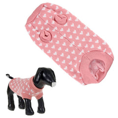 Pink Dog Sweater With Hearts - WoofExpert