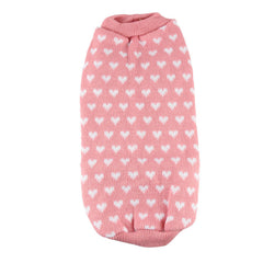 Pink Dog Sweater With Hearts - WoofExpert