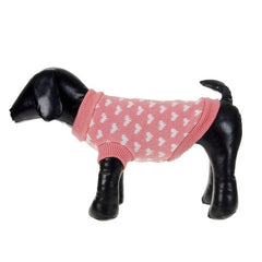 Pink Dog Sweater With Hearts - WoofExpert