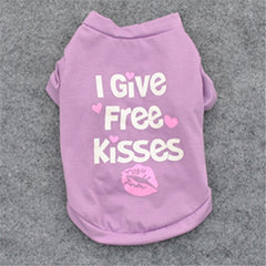 I Give Free Kisses - Summer Cotton Dog T-shirt - WoofExpert