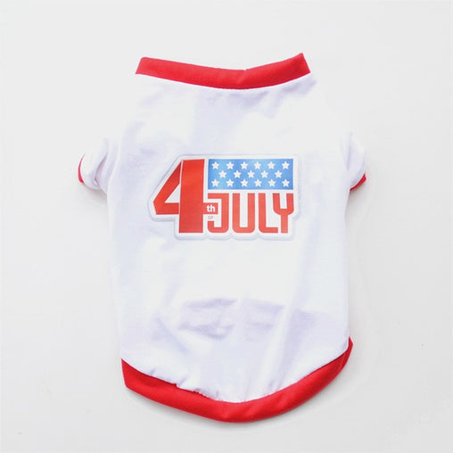 4th July - Summer Cotton Dog T-shirt - WoofExpert