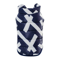 Quilted Padded Dog Jacket - Stripes - WoofExpert