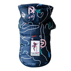 Quilted Padded Dog Jacket - Abstract - WoofExpert