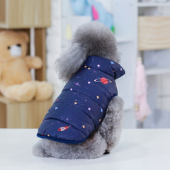 Quilted Padded Dog Jacket - Universe - WoofExpert