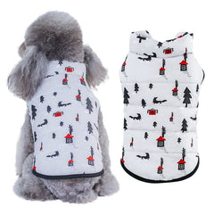 Quilted Padded Dog Jacket - Christmas - WoofExpert